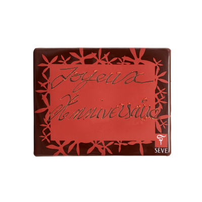 Personnalisation sur plaque chocolat