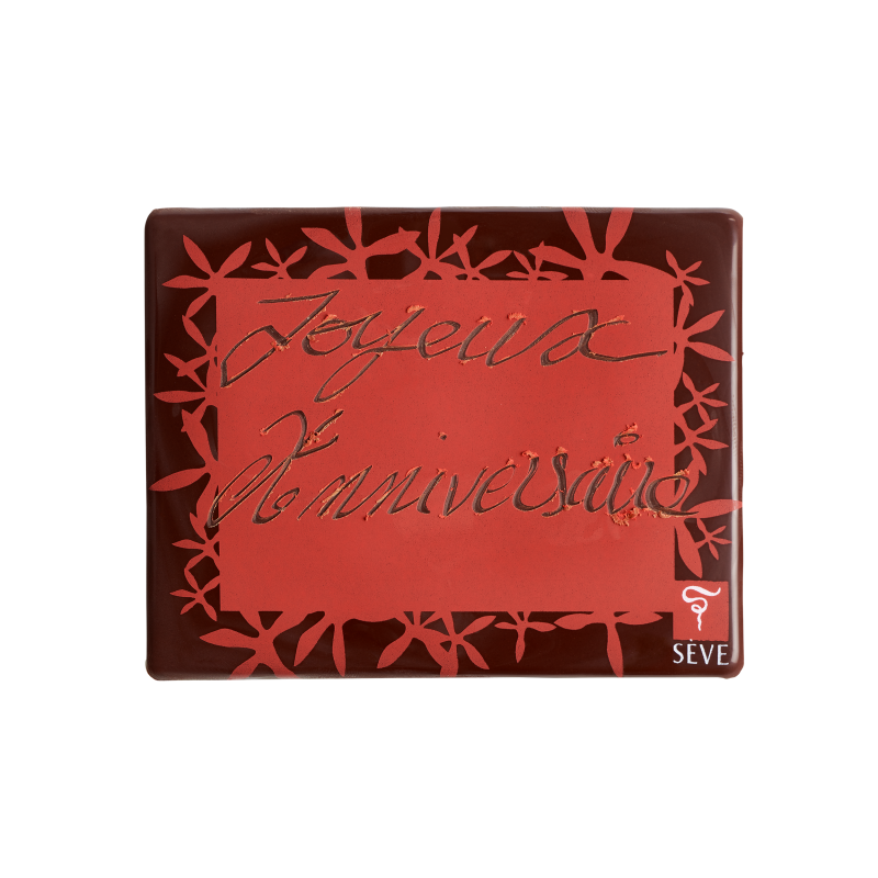 Personnalisation sur plaque chocolat