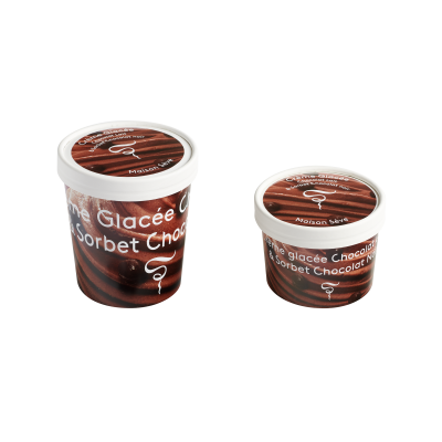Sorbet chocolat noir / crème glacée chocolat au lait 220ml
