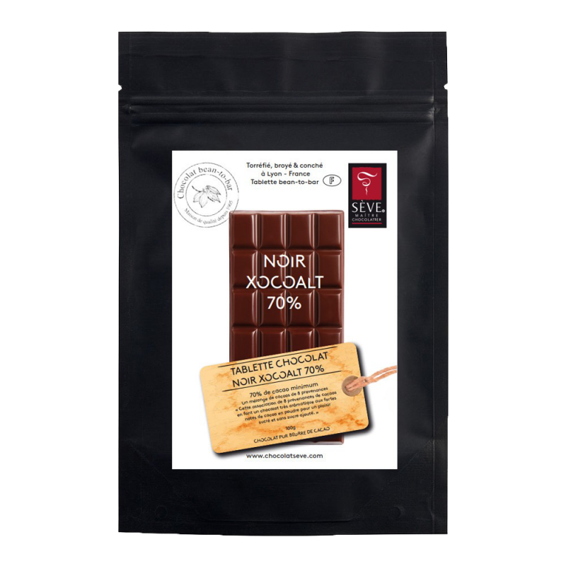 Tablette Xocoalt Fondant Noir Sans Sucre Ajouté 70%