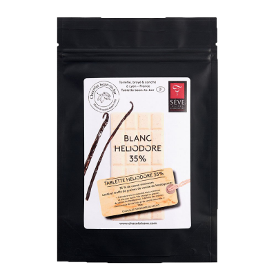 Tablette Heliodore 35% (blanc vanille Madagascar)