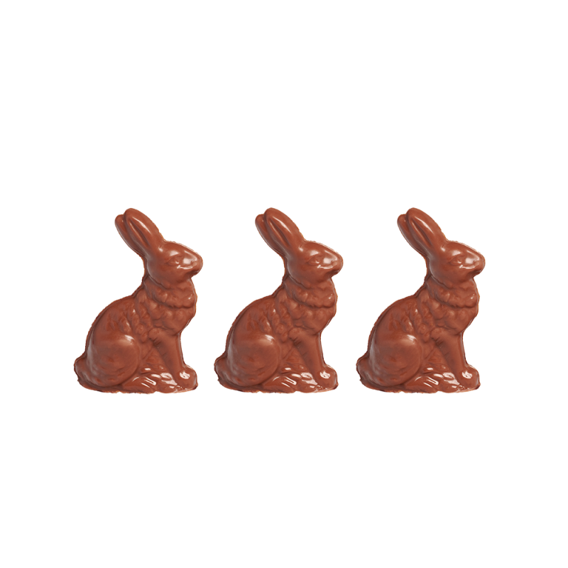 Trois Lièvres Pralinés Chocolat Lait Chocolaterie Sève Artisan Richard Sève Pâques