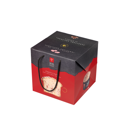 Boîte Panettone aux pralines rouges Sève