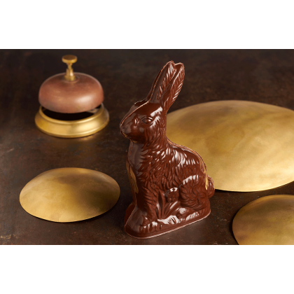 Grand Lièvre Chocolat Noir Chocolaterie Sève Richard Sève Artisan Lyon Pâques en scène