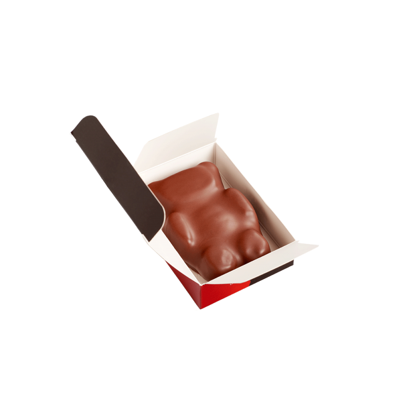 Ourson guimauve au chocolat au lait Sève - Boite Ouverte