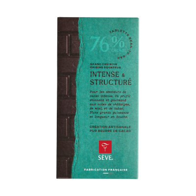 Tablette Noir Equateur Arriba - 76% de cacao