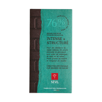 Tablette Noir Equateur Arriba - 76% de cacao