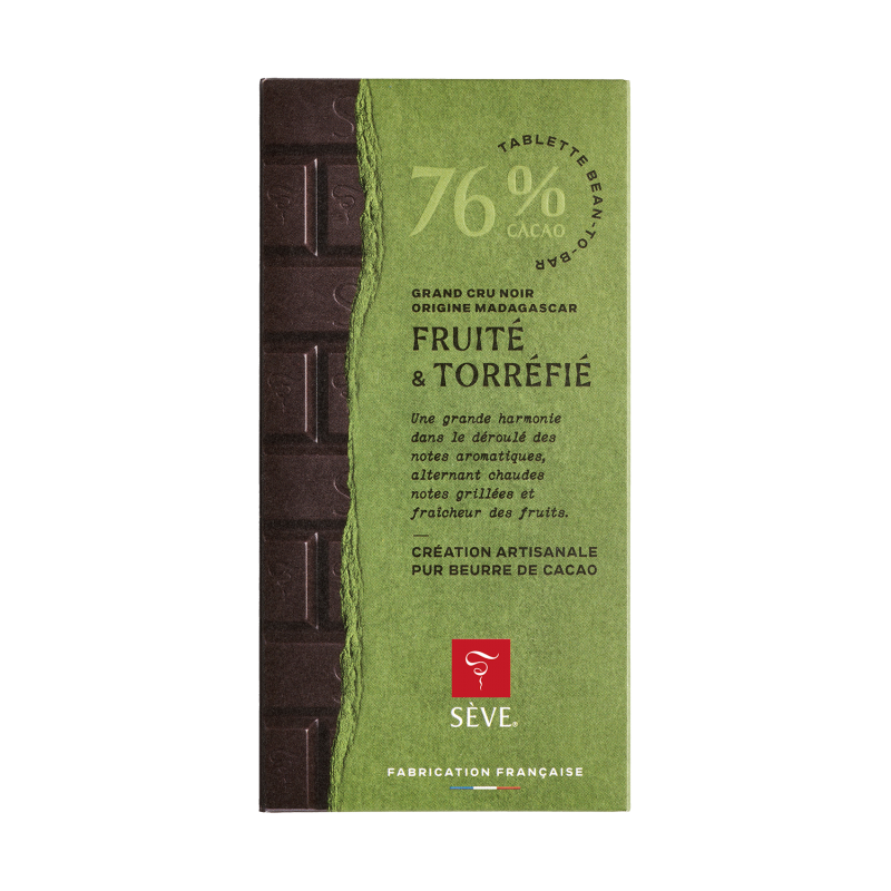 Tablette Noir Madagascar 76% de cacao