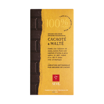 Tablette Noir Nicaragua 100% de cacao