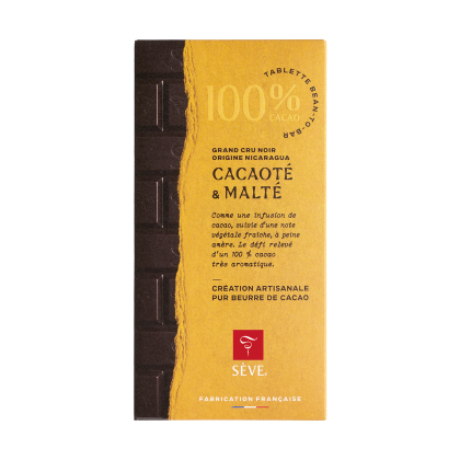 Tablette Noir Nicaragua 100% de cacao