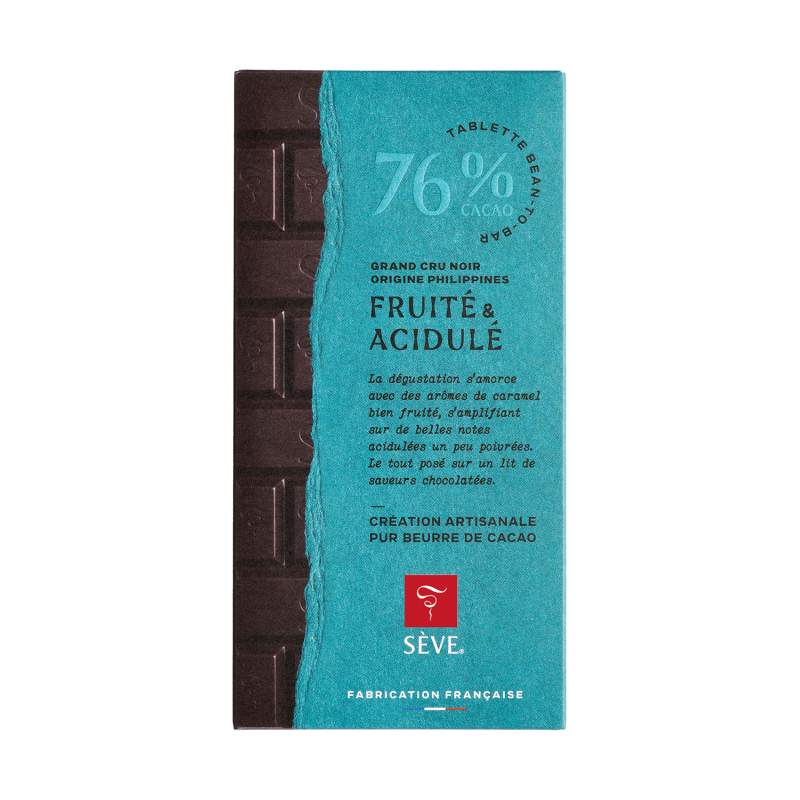 Tablette Noir Philippines Luna 76% de cacao