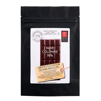 Tablette Noir Colombie Arhuacos 76% de cacao