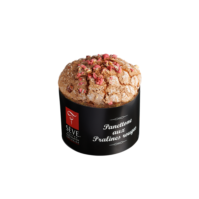 Panettone aux pralines rouges