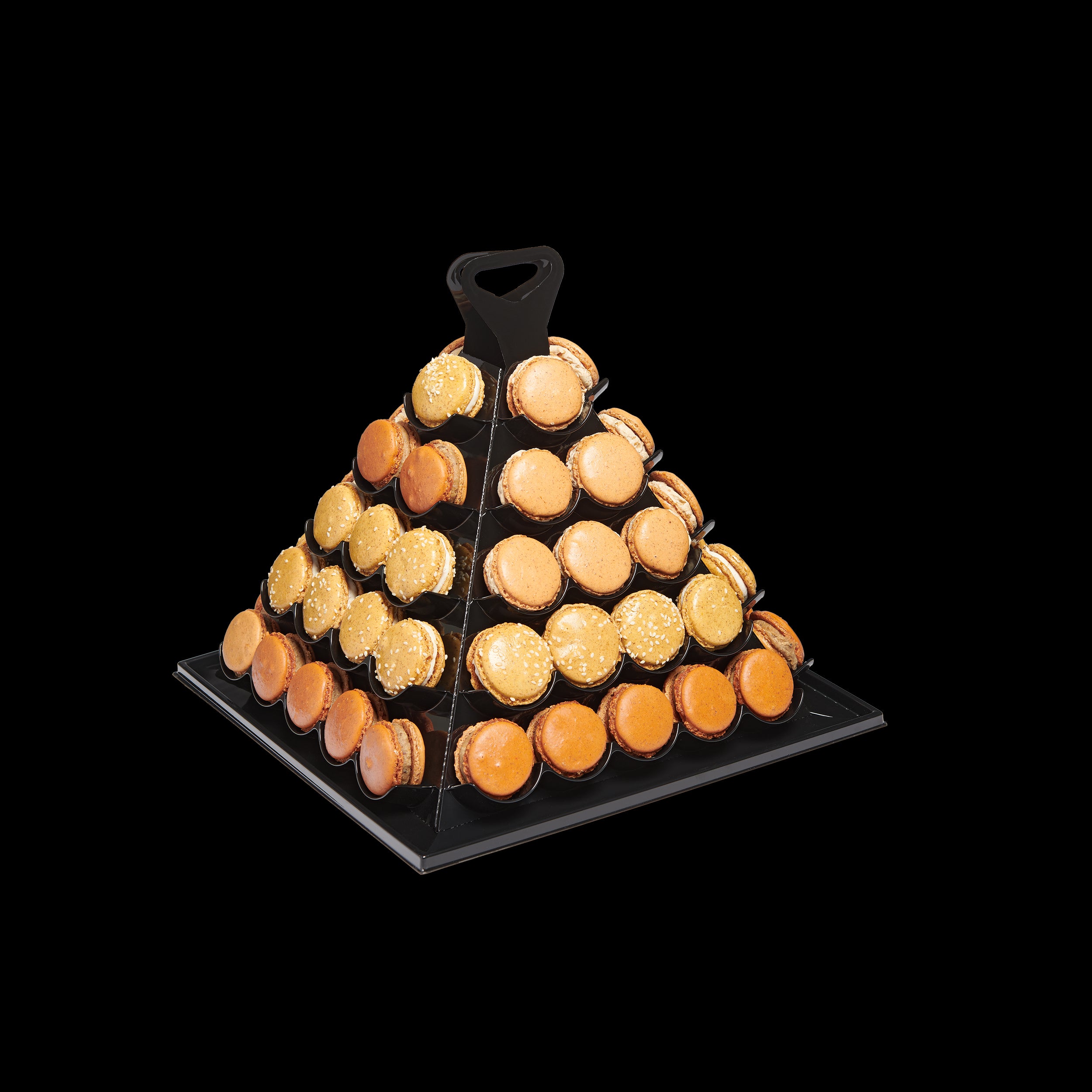 Macarons salés pyramide moderne
