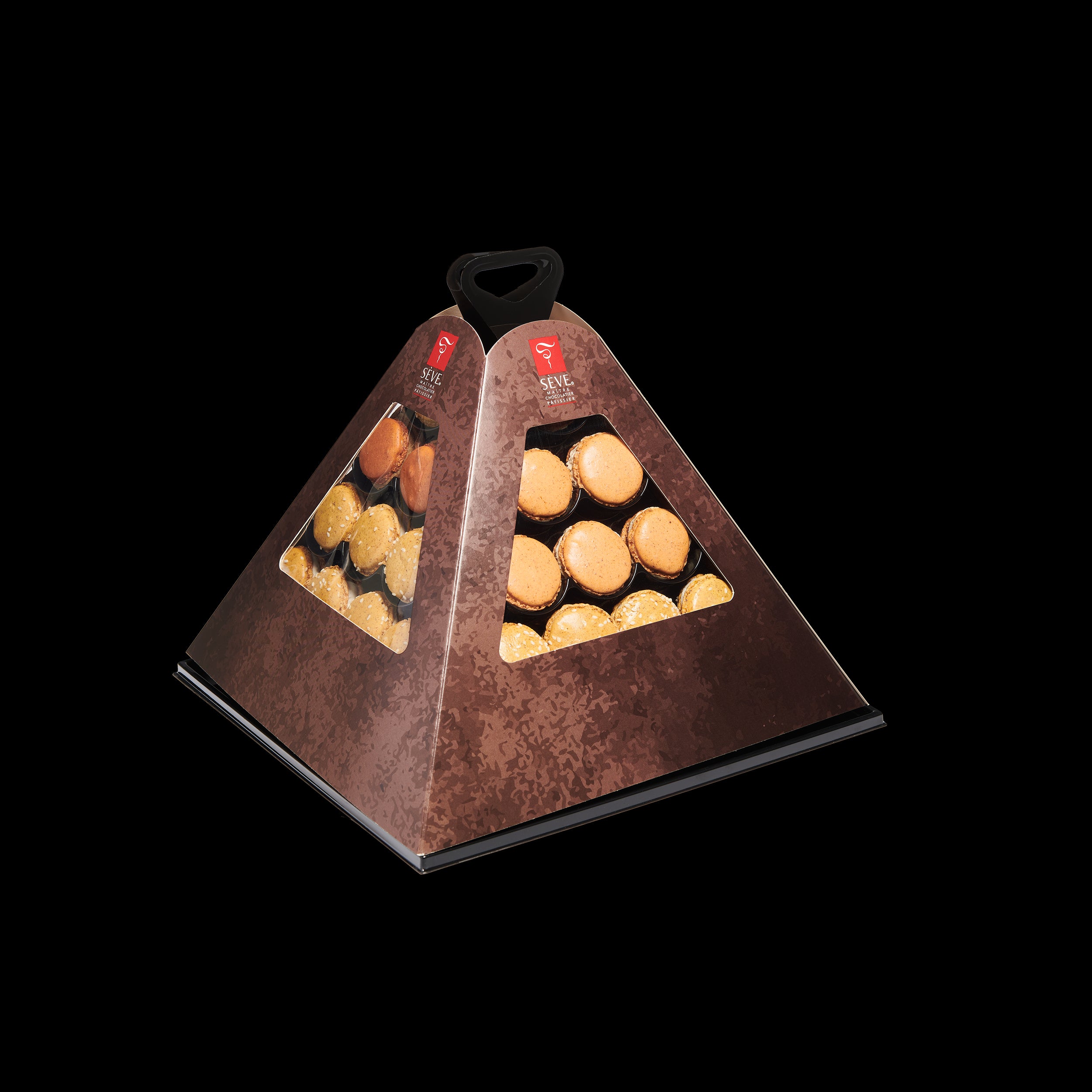 Macarons salés pyramide moderne