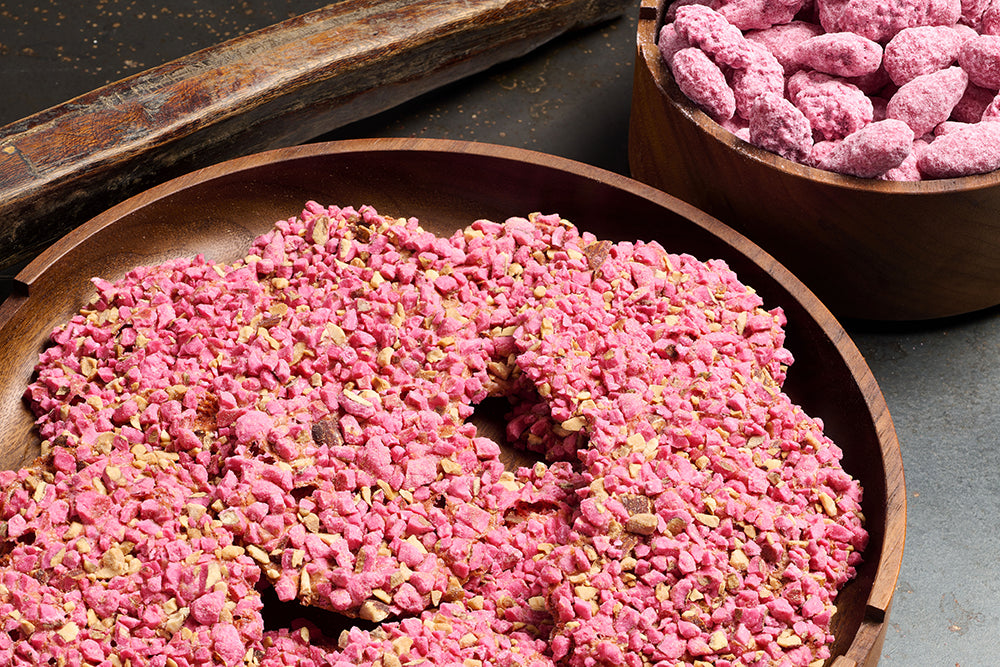 Tuiles aux pralines rouges