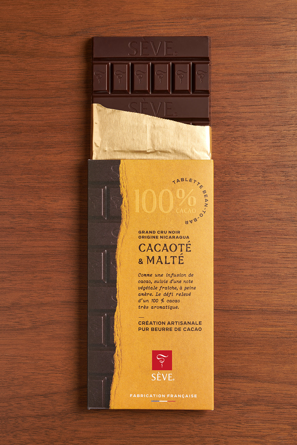 Tablette Noir à 100 % de cacao