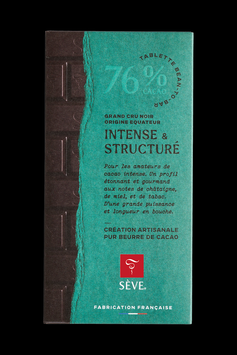 Équateur Arriba - Tablette de chocolat noir à 76 % de cacao