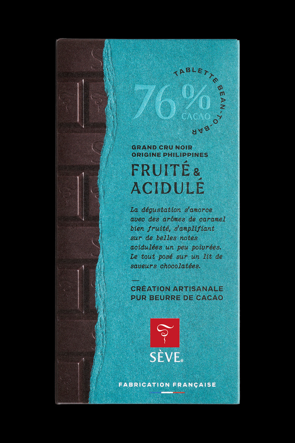 Philippines Luna 76 % - Tablette de chocolat noir à 76 % de cacao