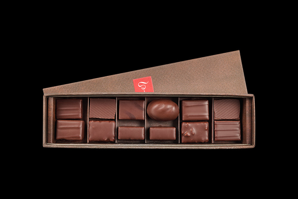 Boîte de chocolats au lait