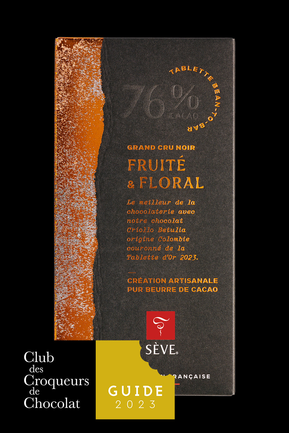 Colombie Criollo Betulia 76 % - Tablette de chocolat noir à 76 % de cacao