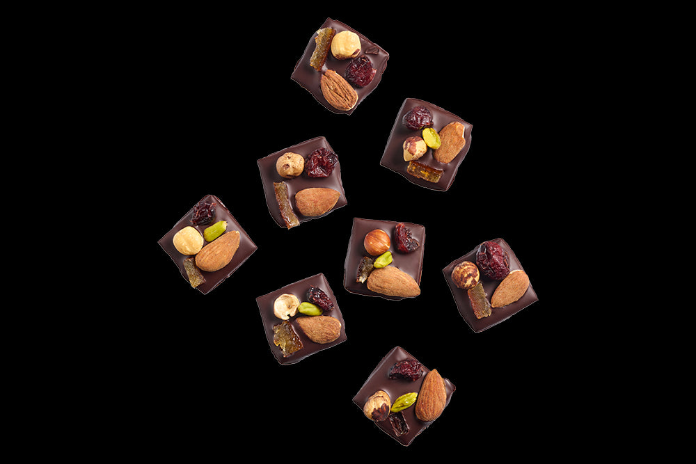 Mendiants au chocolat noir