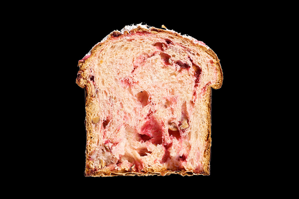Panettone aux pralines rouges