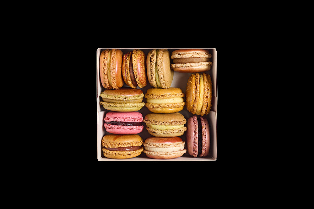 Macarons sucrés boîte pâtissière