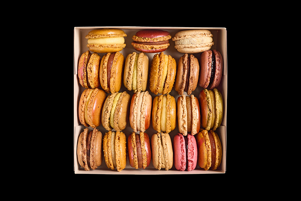 Macarons sucrés boîte pâtissière