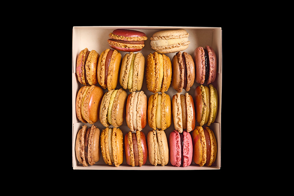 Macarons sucrés boîte pâtissière