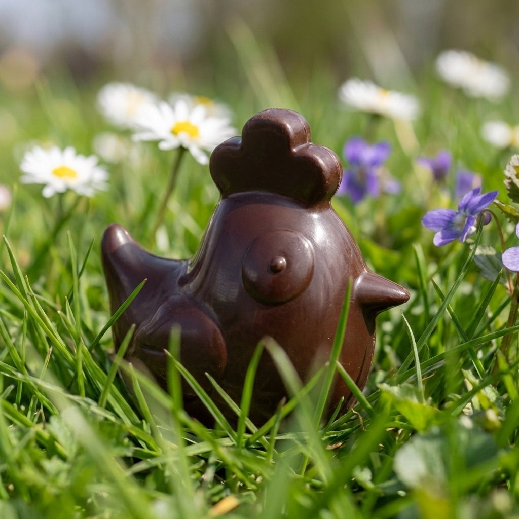 Poule Sidonie Noir 4 chocolat Seve
