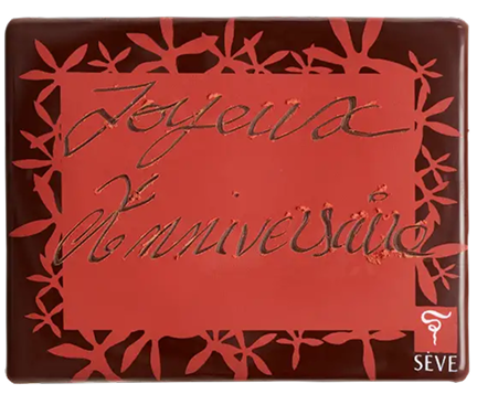 Personnalisation sur plaque chocolat