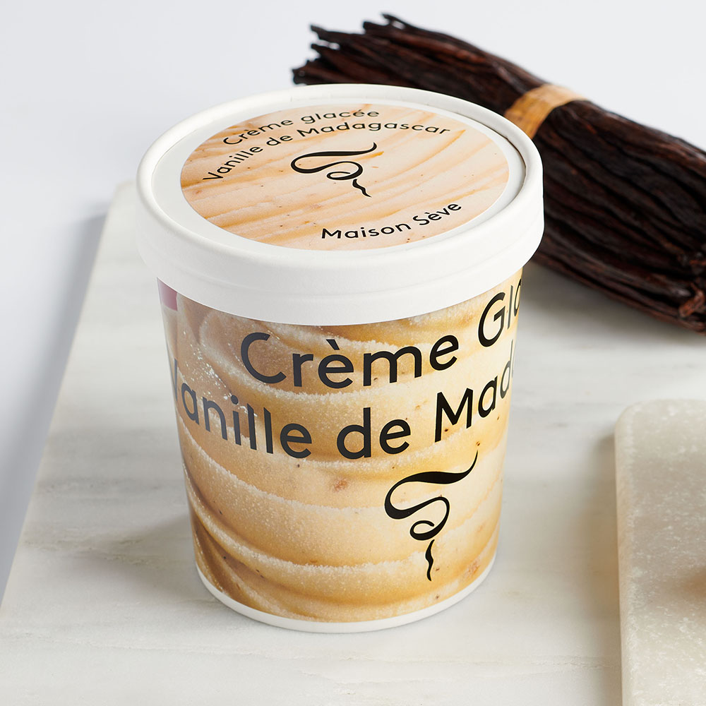 Crème glacée à la vanille Pâtisserie Sève Lyon