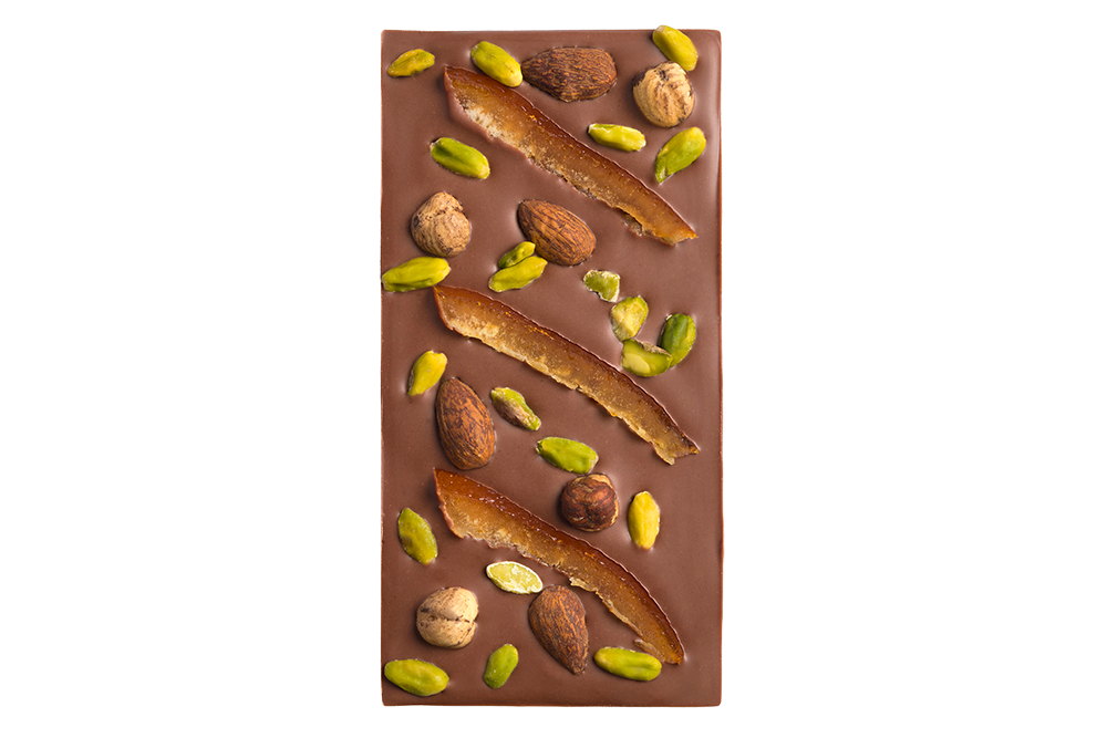Tablette chocolat au Lait mendiant Sève