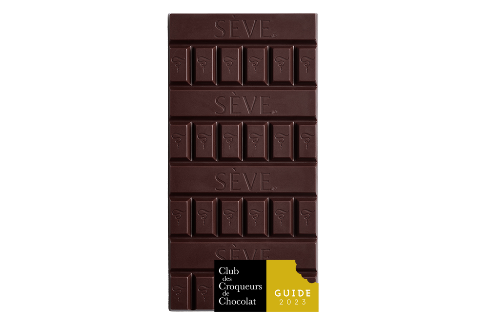 Tablette de chocolat Sève primée tablette d'Or